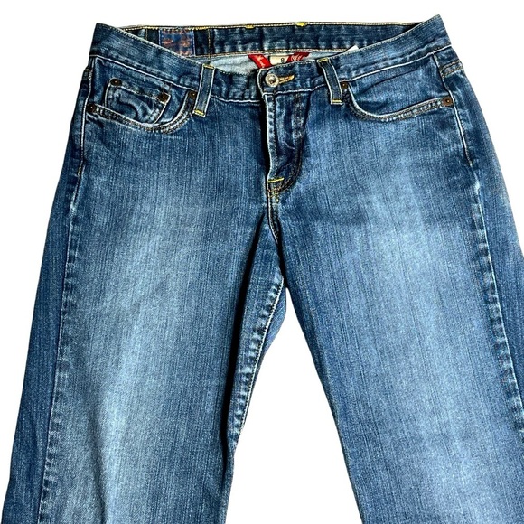 Lucky Brand Mid Rise Flare Leg Gene Montesano Denim Jeans Women’s 8/29 - Picture 3 of 12